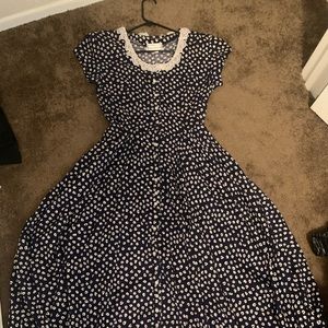 Vintage Homemade Leopard Print dress with pockets
